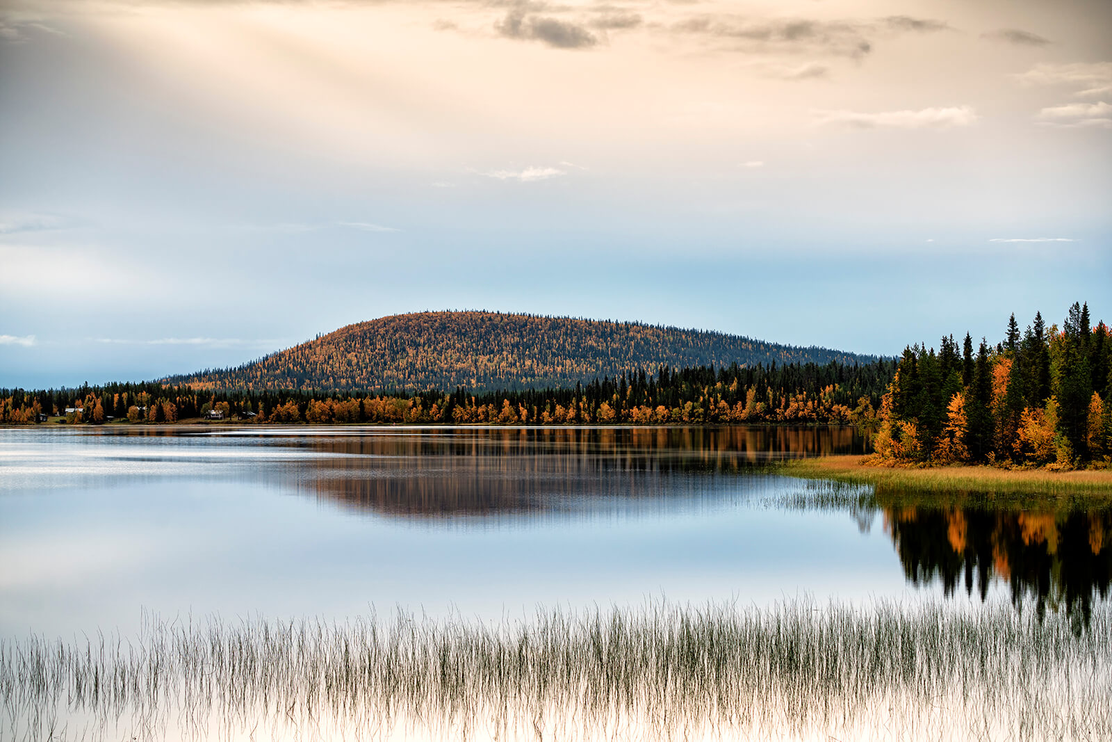 Scenic landscape from northern Sweden