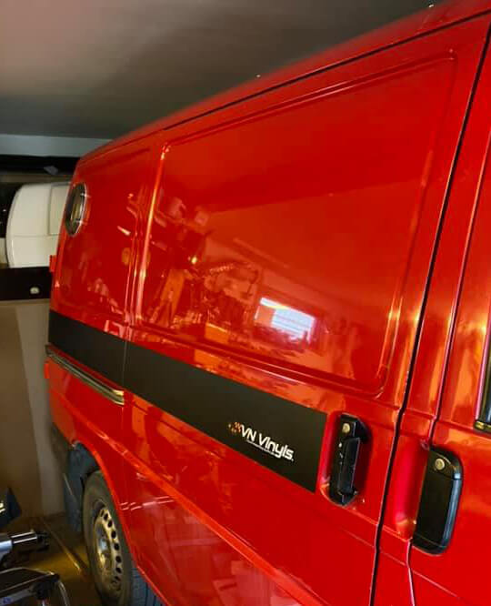 Polishing camper van exterior